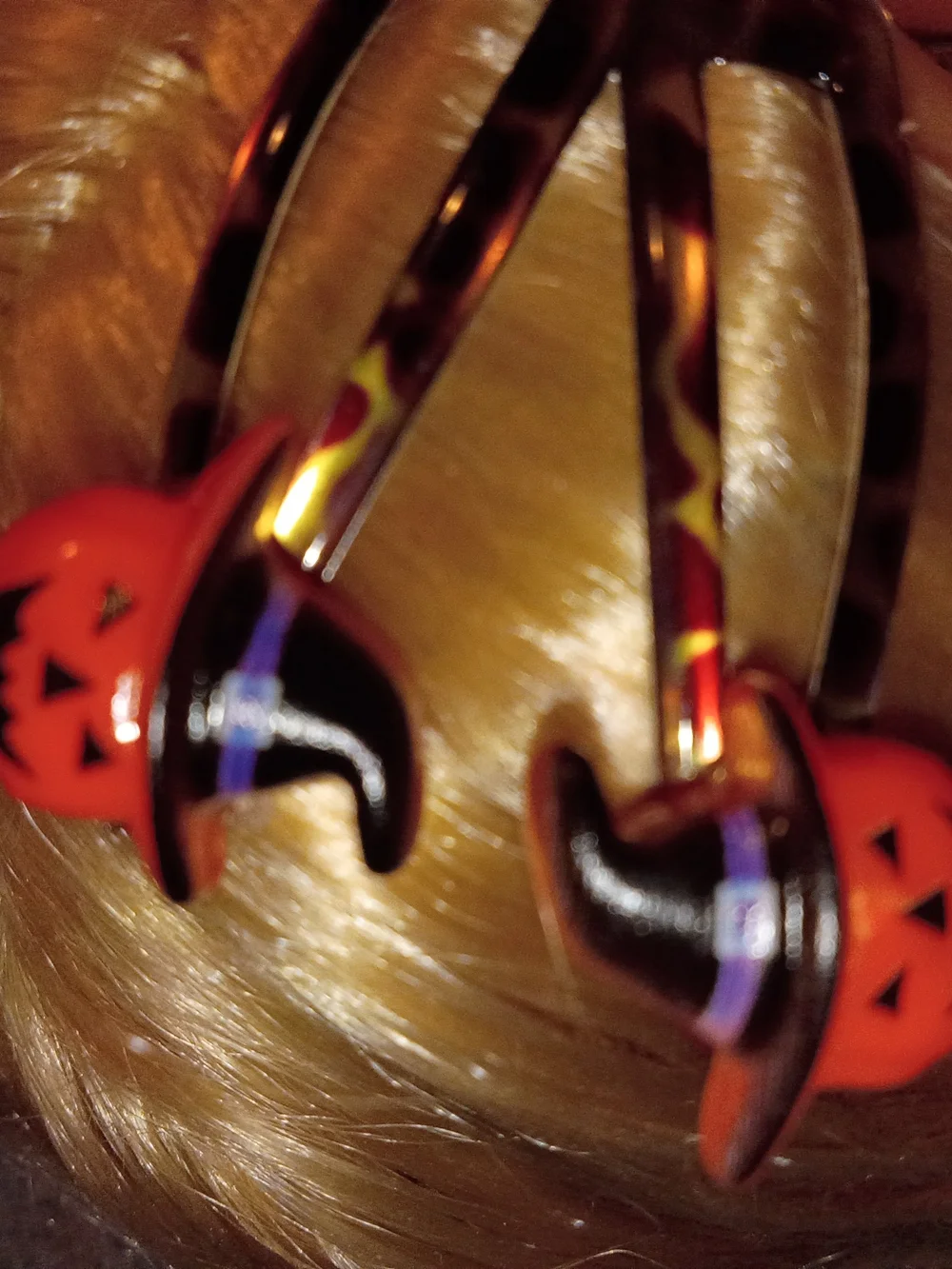 Black and Orange Halloween-Themed In-Ear Headphones